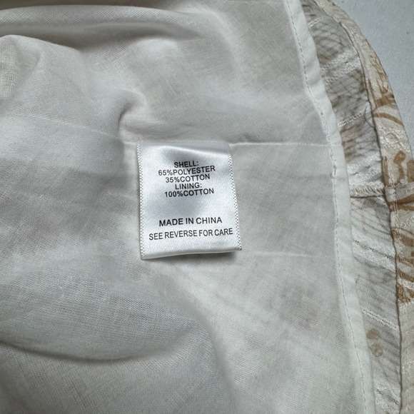 Lucy Paris Floral V-Neck Puff Sleeve Mini Dress Beige Women's Medium - Picture 4 of 10